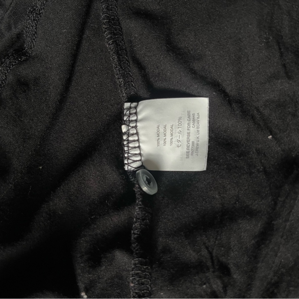 J. Crew Drapey Black Button Popover Blouse Small - Picture 6 of 6